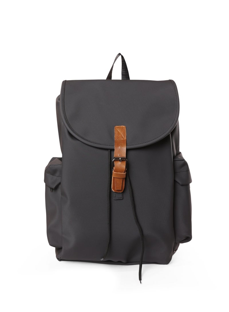 Shield Backpack Large Casual Daypack Vintage Outdoor Travel Rucksack Hiking Backpacks- Black - Image 1
